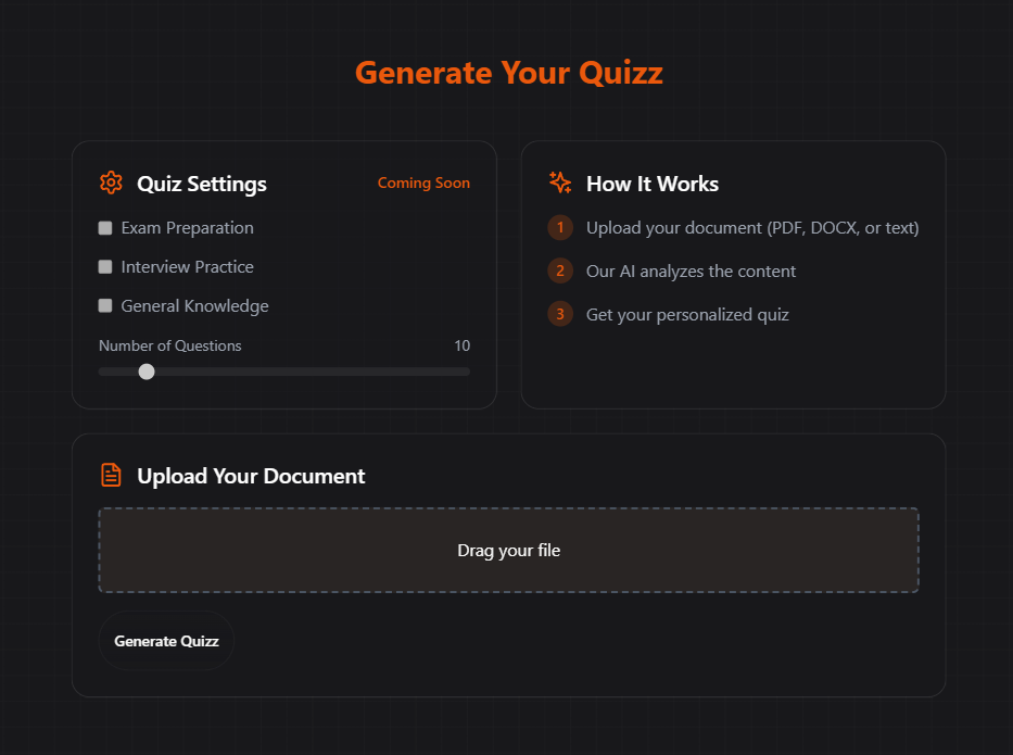 Quizz Dashboard